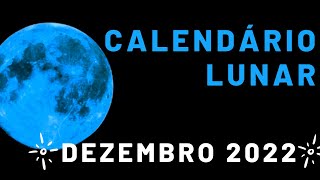 🌙🌟 Fases da Lua Dezembro 2022  Calendário Lunar Dezembro 2022  Qual a Lua Hoje [upl. by Acinomahs]