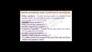 PRIME NUMBERS AND COMPOSITE NUMBERS PROPERTIES [upl. by Airbmat]