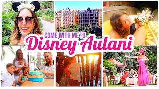 DISNEY AULANI 2021 HAWAII VLOG  HOTEL ROOM TOUR POOL TOUR  LUAU BriannaK [upl. by Adnoel639]