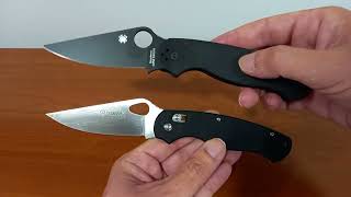 SPYDERCO PARAMILITARY 2 vs GANZO G729 [upl. by Yrrek]