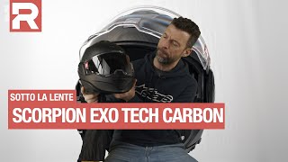 Scorpion EXO Tech Carbon  sotto la lente  come è fatto e come va il casco modulare in carbonio [upl. by Akkim]