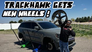 MY JEEP TRACKHAWK GETS 22 VELGEN WHEELS SUNDAY FUNDAY VLOG [upl. by Amlus]