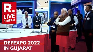 LIVE TV PM Modi Launches DefExpo 2022 In Gujarat  Big Boost To Aatmanirbhar Defence [upl. by Myra64]