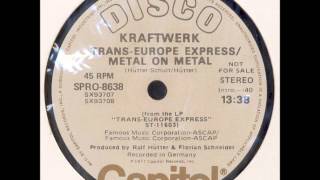 Kraftwerk  Europe Endless  TransEurope Express  Metal on Metal 12Inch Promo 1977 [upl. by Aleunamme42]