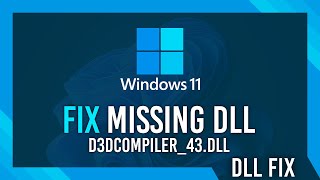 d3dcompiler43dll Missing Error  How to Fix  2 Fixes  2021 [upl. by Klingel]