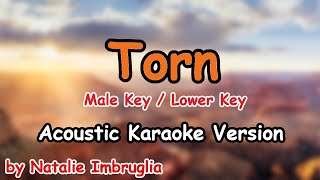 Torn  Natalie Imbruglia Lower Key  Male Key Acoustic Karaoke Version [upl. by Nail]