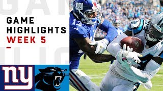 Giants vs Panthers Week 5 Highlights  NFL 2018 [upl. by Helli]