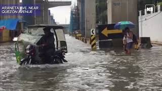 Flooded areas in Quezon City [upl. by Ennalyrehc]