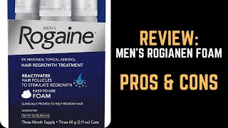 Review Mens Rogaine 5 Minoxidil Foam for Hair Loss [upl. by Atinob]