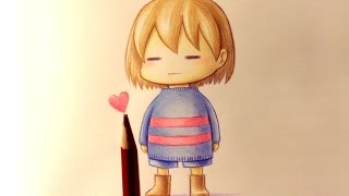 ASMR  Drawing Coloring with colored pencils  Frisk Request [upl. by Caffrey331]