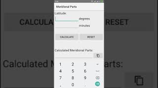 Meridional Parts  Distance Calculators  Nautical Calculator for Android [upl. by Beatrisa66]