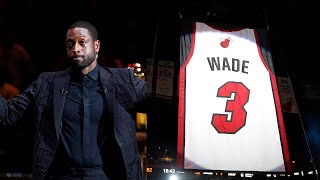 Dwyane Wade Miami Heat Career Tribute And Jersey Retirement [upl. by Naltiak619]