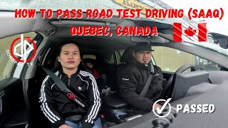 HOW TO PASS ROAD TEST DRIVING SAAQ QUEBEC CANADA [upl. by Harwin]