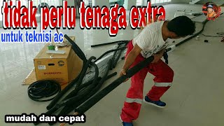 Tips mudah pasang insulation pipa tembaga ac yang panjang [upl. by Rebmetpes]