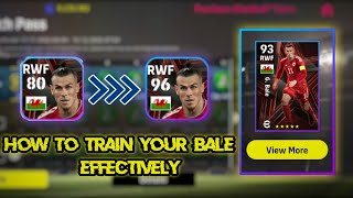 GBale Max Rating  How To Train Bale Effectively In efootball 2023 Mobile [upl. by Donough]