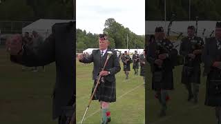 Drum Major David Rae leading Gordon Highlanders Drums amp Pipes at 2022 Aboyne Highland Games shorts [upl. by Ailatan]