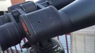 How to collimate Celestron Skymaster 15x70 binoculars [upl. by Ecnerolf]