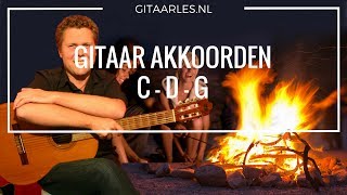 Gitaar C akkoord D akkoord en G akkoord voor gitaar [upl. by Gib]