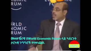 Meles Zenawi historic speech on World Economic Forum [upl. by Fairfield]