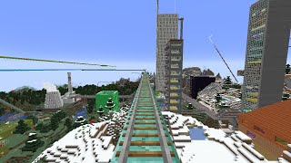 Minecraft Weltrekord Die längste Minecraft Achterbahn 145 Stunden [upl. by Einneb]