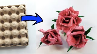 Róże z wytłoczek po jajkach Pomysł jak zrobić🌹DIY🤩Niesamowity recykling♻️ [upl. by Jenni]