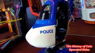 1990s RG Mitchell Coin Operated Helicopter Kiddie Ride  Sky Hawk Police [upl. by Weibel]