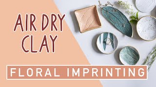 DIY Jewellery Trays  Imprinting Air Dry Clay [upl. by Murton326]