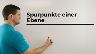 Spurpunkte einer Ebene Vektorgeometrie Schnitt mit Koordinatenachsen  Mathe by Daniel Jung [upl. by Lennahs]