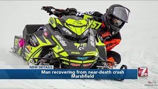 Amherst snowmobile racer recovering from neardeath crash in Canada [upl. by Penoyer]