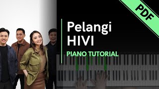 HIVI  Pelangi Piano Tutorial  Not Angka [upl. by Eadrahs]