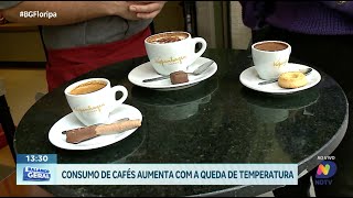 Consumo de cafés aumenta com a queda de temperatura [upl. by Pantheas]