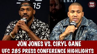 Jon Jones vs Ciryl Gane Press Conference Highlights UFC 285 [upl. by Edalb603]