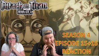 END OF PART ONE  Attack on Titan S4 Ep 1516 Reaction [upl. by Formica]