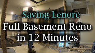 Full Basement Renovation 3 months in 12 minutes [upl. by Aguie]