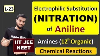 L23 Nitration with Protection of Aniline  Amines Organic reaction  JEE NEET  By AArora [upl. by Pooi]