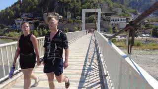 Berat Houses from the New Bridge An Amazing View  Berat Albania  ECTV [upl. by Morna]