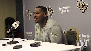 UCFs Eric Mitchell speaks on Devin Singletary amp All 3 Linebackers Getting an Interception vs FAU [upl. by Akemehc935]