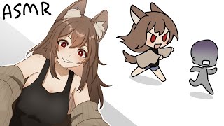 【 asmr 】🌙 Wolf girl hunts you down and takes you home  mama voice 🐺  roleplay 🎃 [upl. by Linnell]