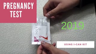 Super Easy Pregnancy Test Using iCan Kit Home Made  HD  2020 [upl. by Dellora]