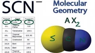 SCN Molecular Geometry  Shape and Bond Angles [upl. by Aldos]