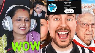 My MUMMY Reacts To MRBEAST [upl. by Omik]