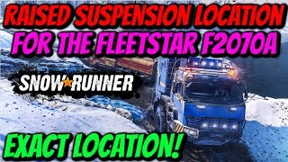 SnowRunner  Fleetstar F2070A Raised Suspension Location Exact Location Quick Tutorial [upl. by Lyrred]