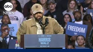 Eminem introduces Barack Obama at Kamala Harris rally in Detroit [upl. by Bessie]