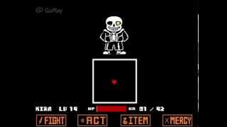 Undertale Sans boss fight  Genocide Run [upl. by Hizar483]