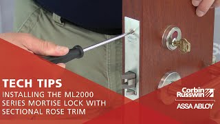 Installing the ML2000 Series Mortise Lock with Sectional Rose Trim  Technical Product Support [upl. by Ettezel]