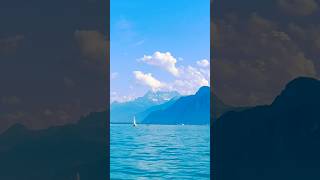 Lake Lèman Vevey of Canton Vaud Switzerland 🇨🇭 shortsfeed travel switzerland [upl. by Sean]