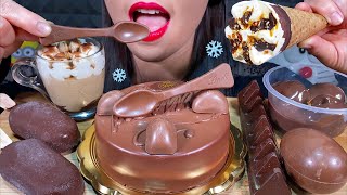 ASMR CHOCOLATE CAKE PROFITEROLE MAGNUM ICE CREAM CHOCO EGG MASSIVE Eating Sounds [upl. by Nyberg]