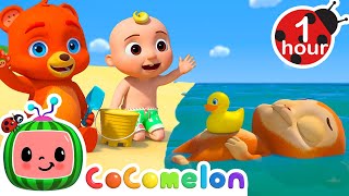 Baby Shark Swim Version  CoComelon Animal Time  Moonbug Kids  Farm Animals [upl. by Runstadler]