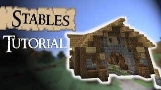 Minecraft Tutorial Medieval HORSE STABLES [upl. by Waverly]