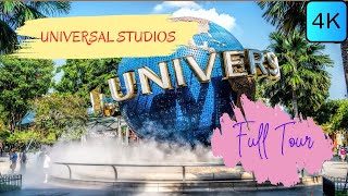 Universal Studios Singapore  Full Tour  Walk Through  4K [upl. by Yak]